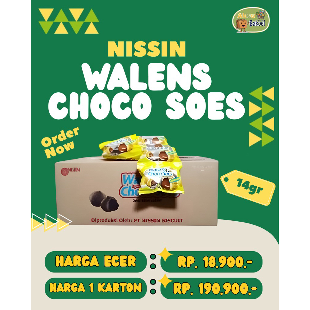 

Nissin Walens Choco Soes 14gr (renceng)