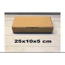 Kardus box 25x10x5 cm Kotak Karton Diecut E FLUTE/SINGLE WALL/PIZZA