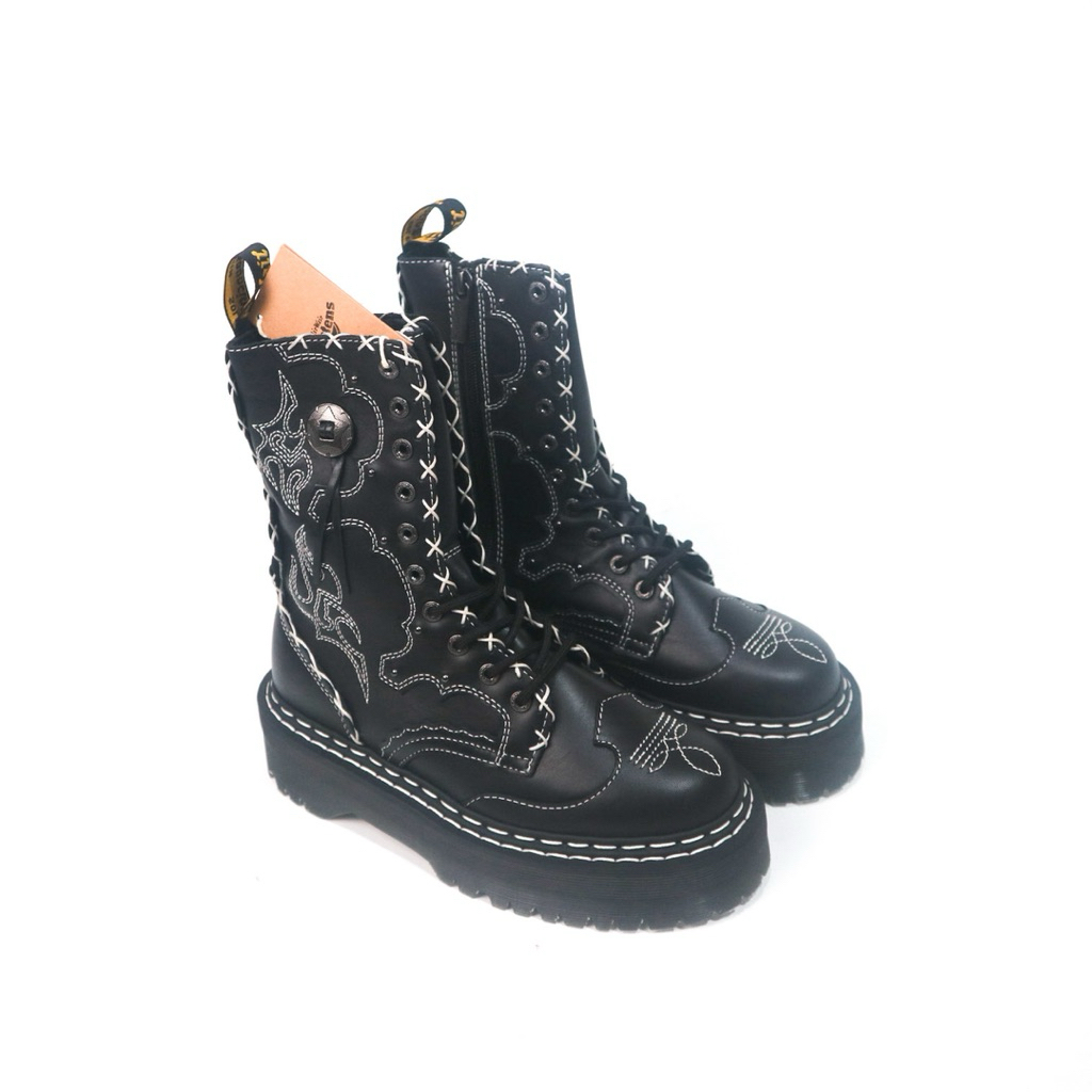 Dr. Martens Jadon Hi Strap Black Wanama docmart 1490 1460 wanita pria