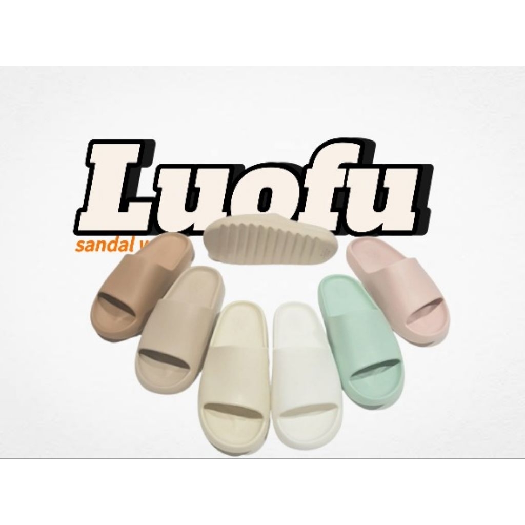 Sandal LUOFU Original E 6224 Tebal Empuk Anti Slip – Sandal Santai Pria Wanita