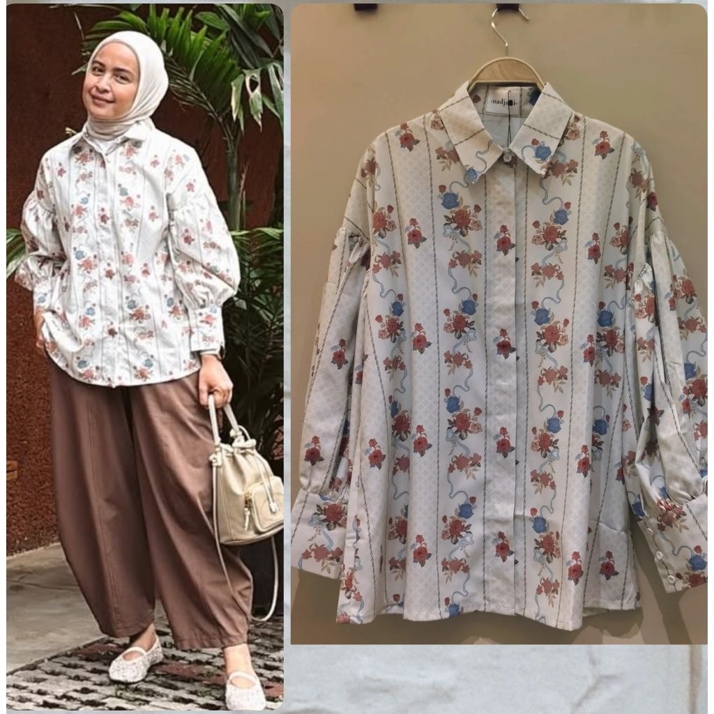 NEW NADJANI TOPS BIRA CREAM/TOP CORRY NADJANI/NADJANI RABIA WHITE/JACKET MILKA PINK