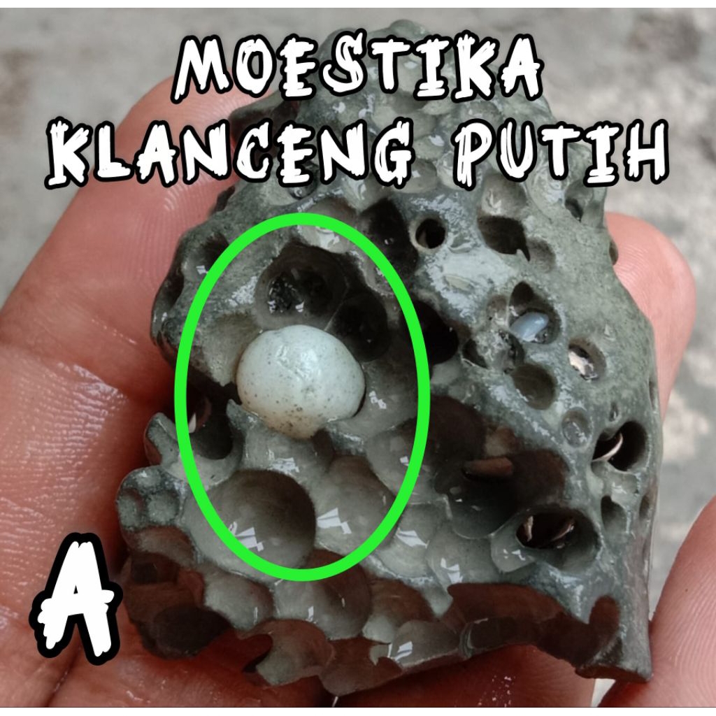 BATU MOESTIKA KLANCENG PUTIH TOPO
