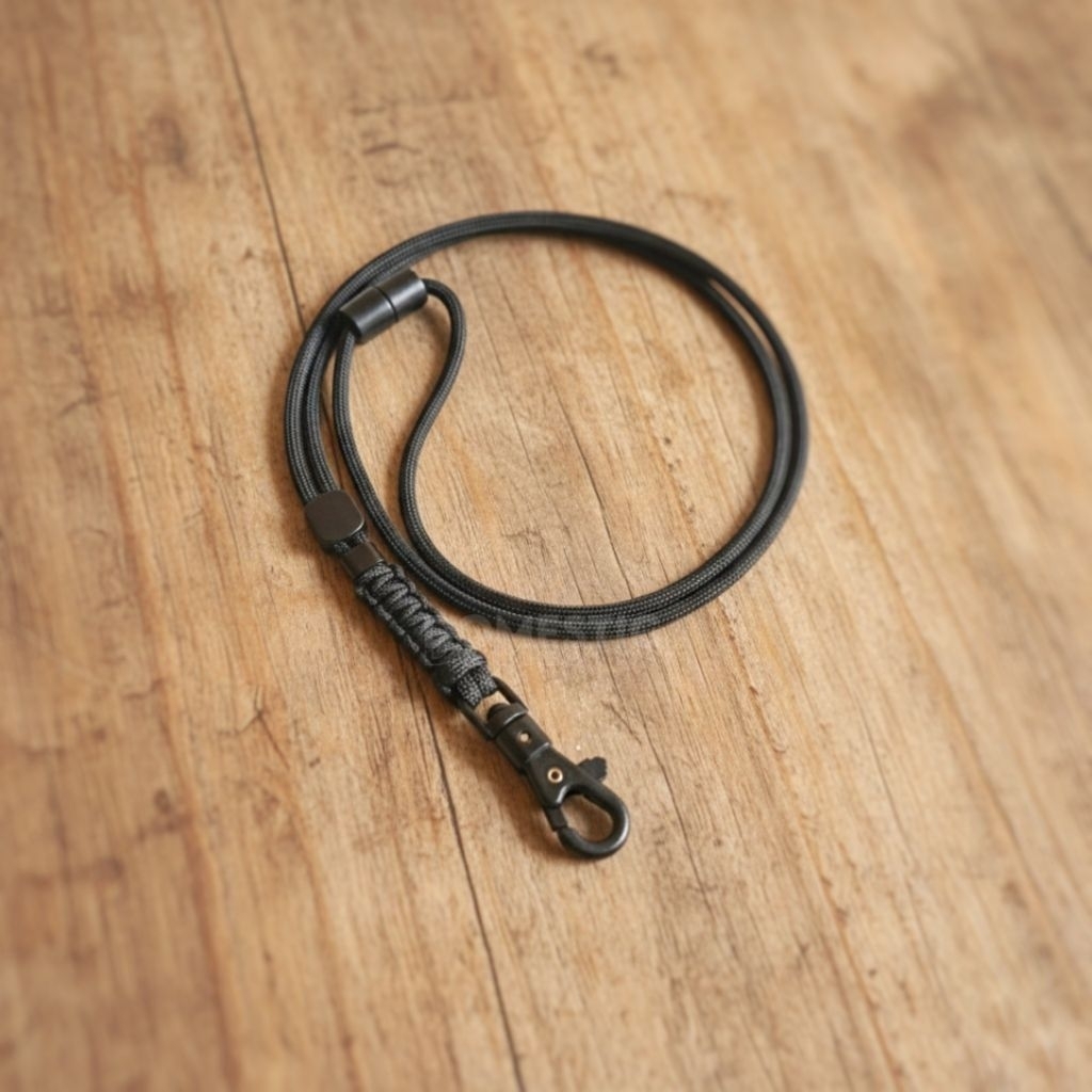 

Gantungan lanyard id card holder name tag tali paracord 550lbs 4mm premium kalung strap id card