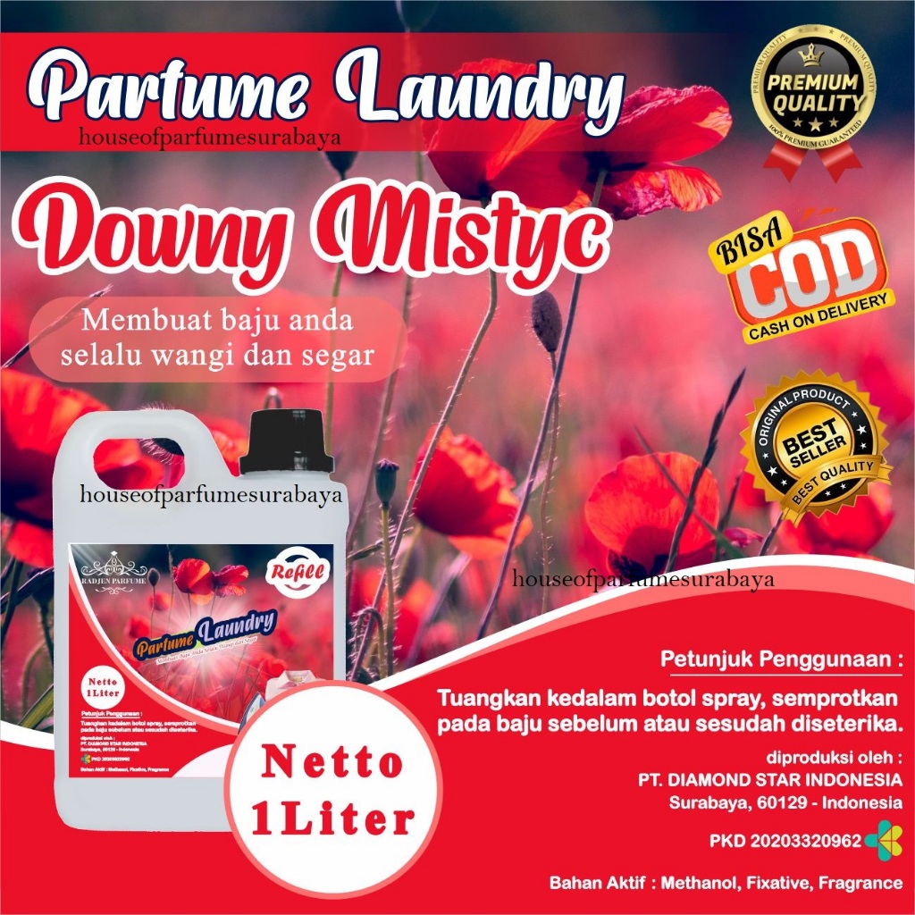 Parfum Laundry Wangi Branded Aroma Aroma Dany Mystic 1 Liter   |Pewangi Pakaian Isi Ulang Laundry Pr