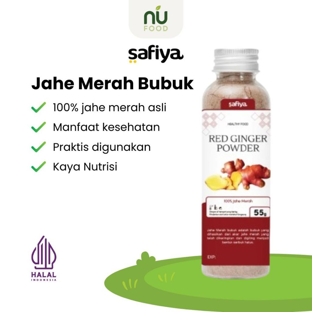 

Safiya Jahe Merah Bubuk Rempah Bumbu Dapur 55 Gram Asli Murni