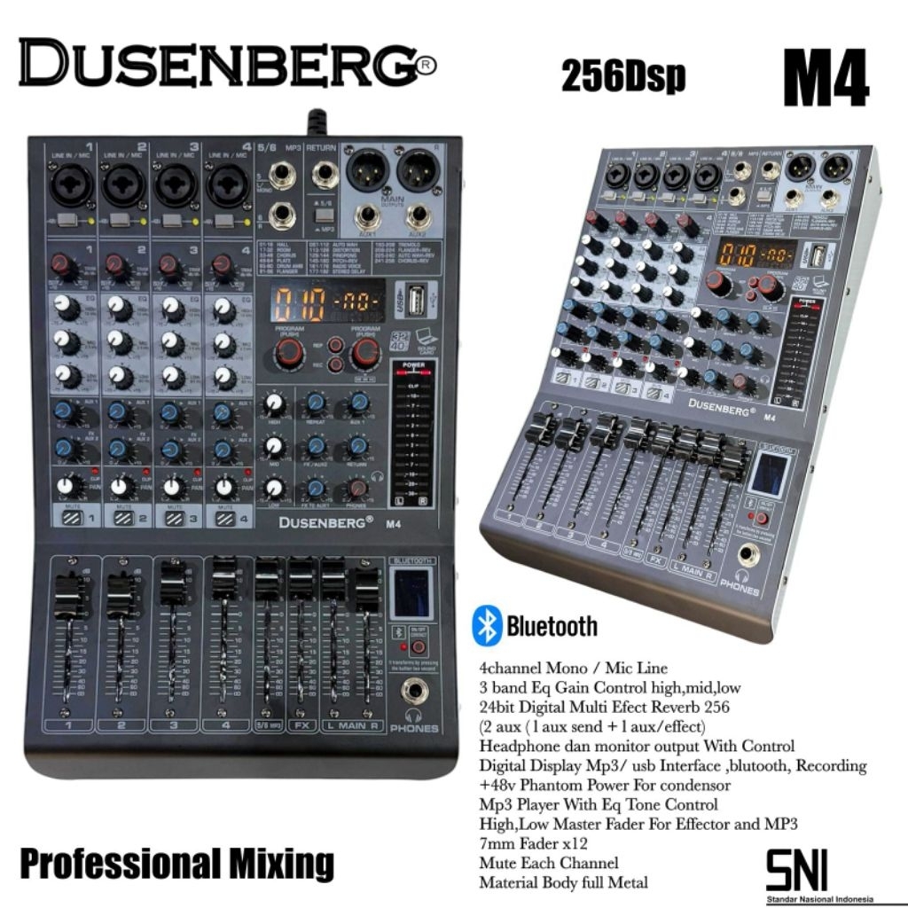 mixer profesional 4 channel dusenbergM-4 M4 mixer audio