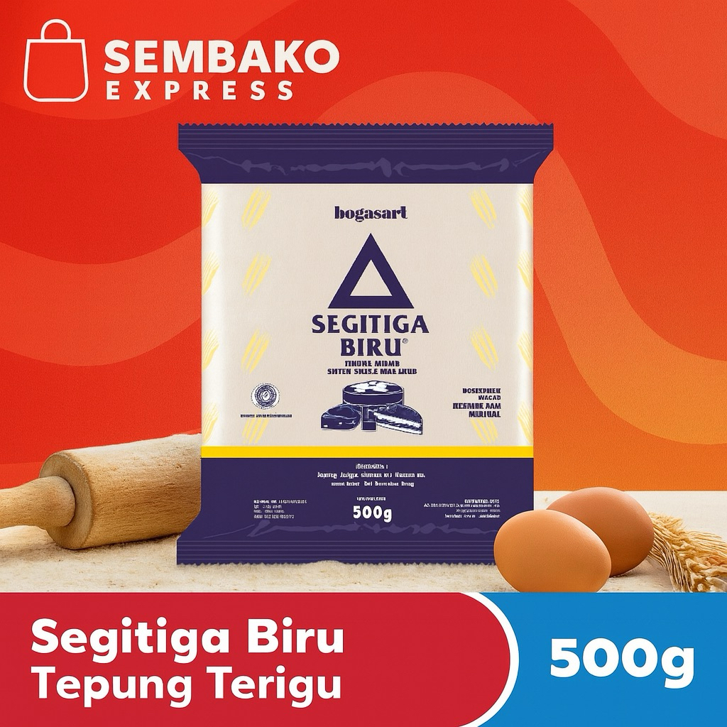 

Tepung Terigu Bogasari Segitiga Biru 500g – Serbaguna untuk Kue, Gorengan & Masakan | Sembako Express