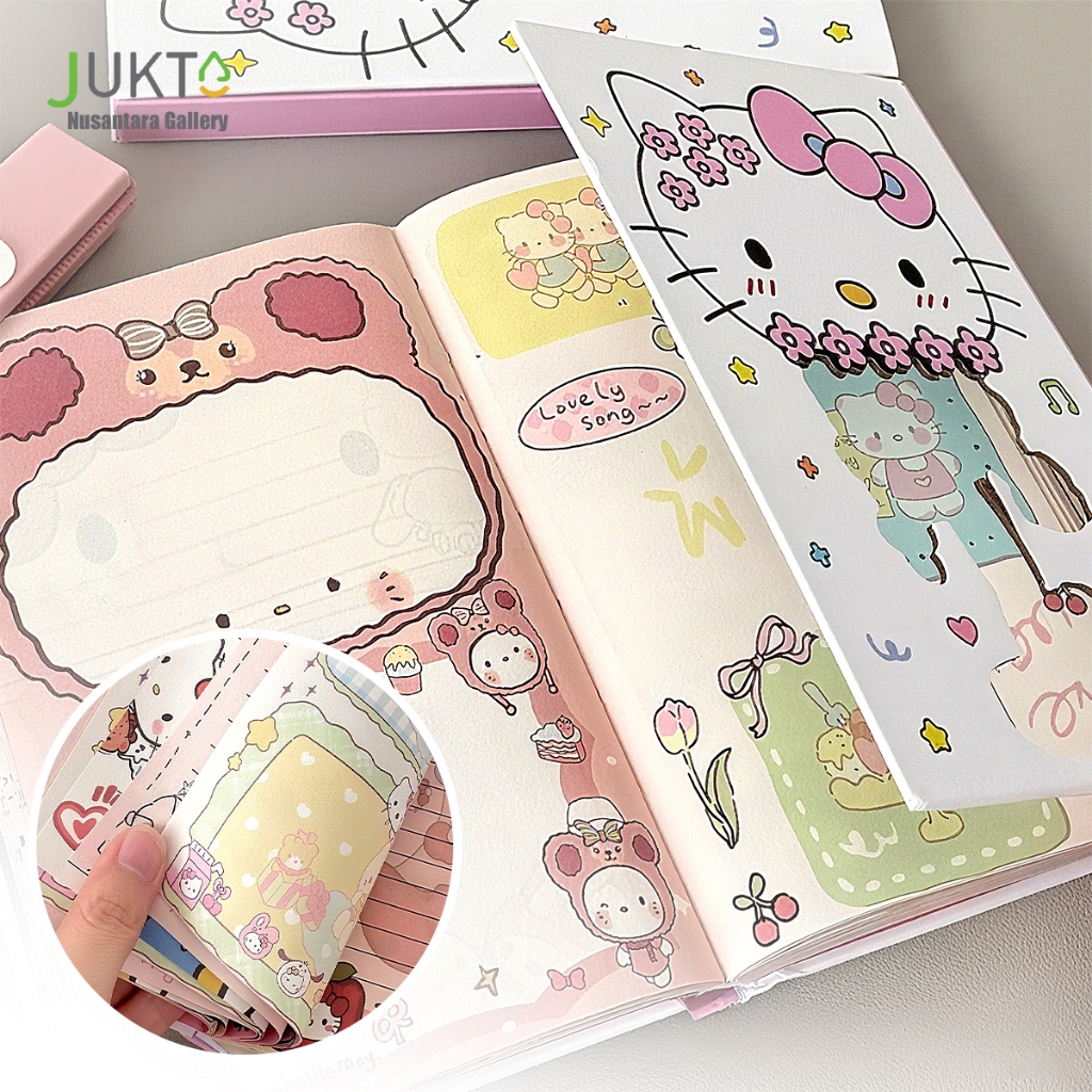

JUKTA [COD] Buku Catatan Lipat Tiga Magnetik Hello Kitty | Halaman Penuh Warna | Notebook Siswa / Journal / Diary
