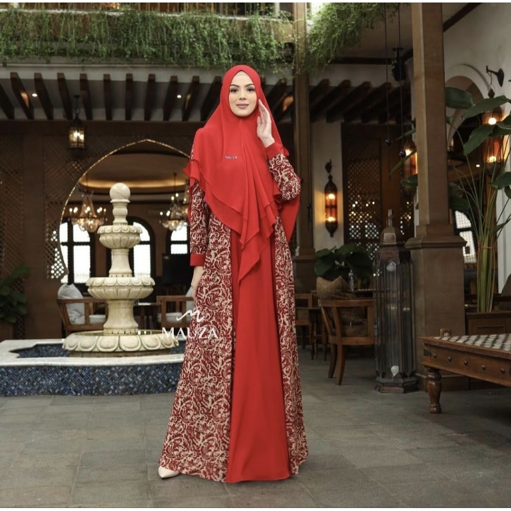Gamis Aluka Mauza Syari | Dress Aluka By Mauza Syari