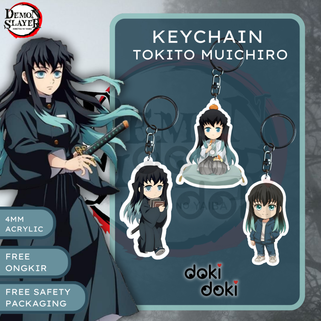 GANTUNGAN KUNCI KEYCHAIN ANIME TOKITO MUICHIRO KIMETSU NO YAIBA
