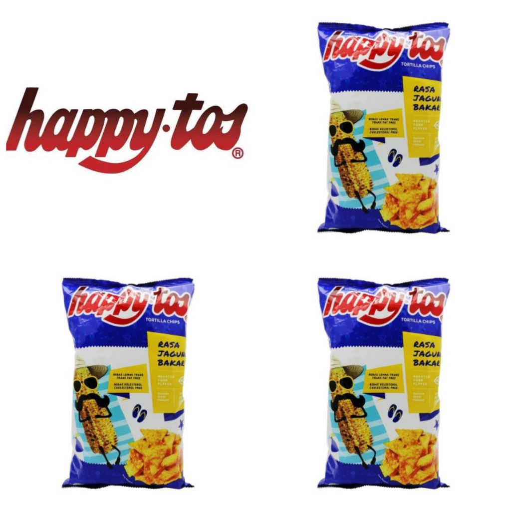 

Happy Tos Keripik Tortilla Jagung Bakar 140 Gr
