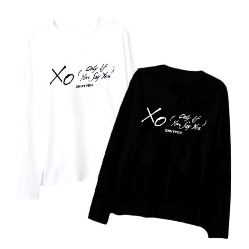 KAOS LENGAN PANJANG ONLY IF YOU SAY YES KAOS JAY JAKE HEESEUNG SUNGHOON BAHAN KATUN COMBED