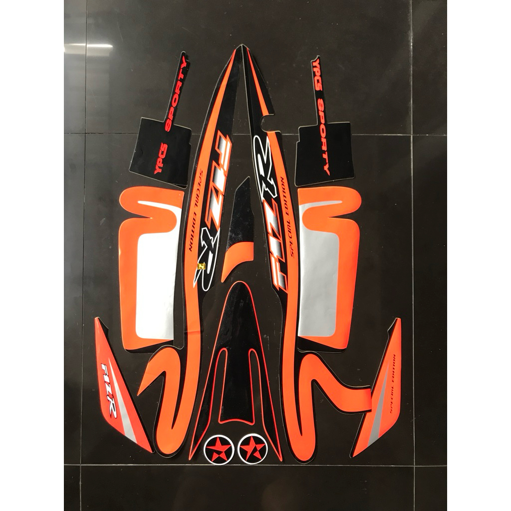 STRIPING STIKER FIZ R CALTEX ORANGE