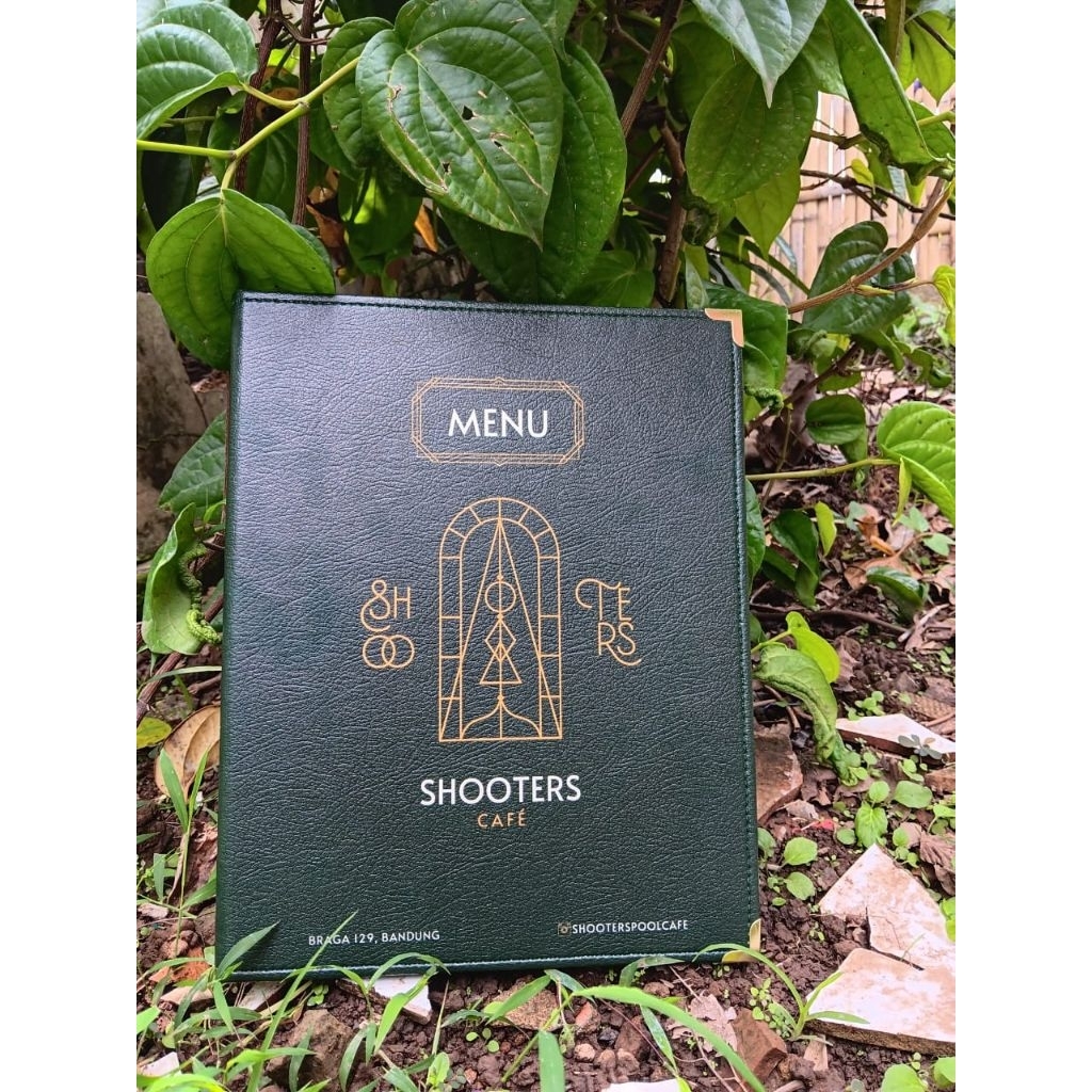 

Cover buku menu resto, hotel, spa, caffe, kedai, dll. model logo full print