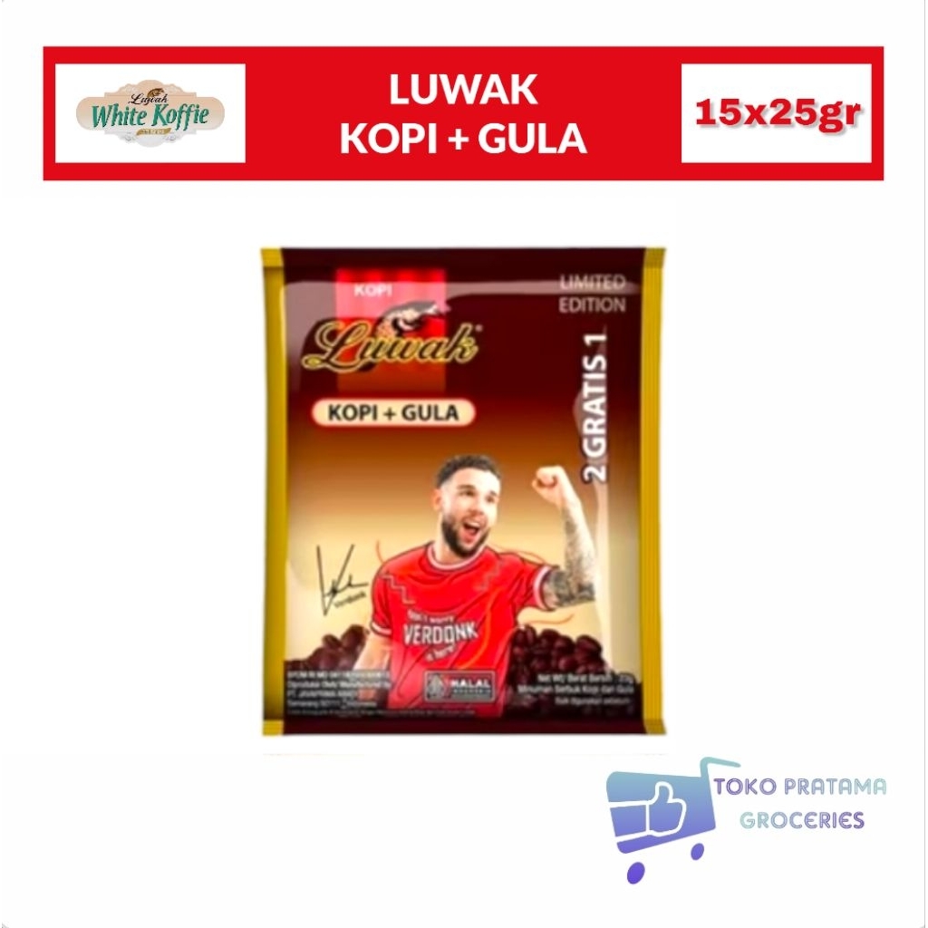 

LUWAK KOPI BUBUK GULA 1 RENCENG ISI 15 SACHET