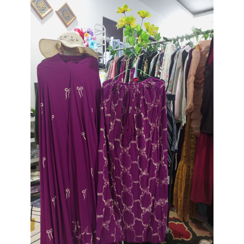 MUKENA ROK ATASAN RAYON TEBAL JUMBO