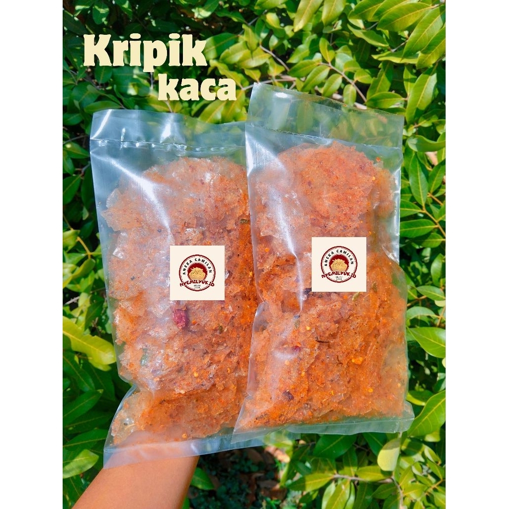 

Kripik kaca kemasan 250gr | Camilan pedas & gurih