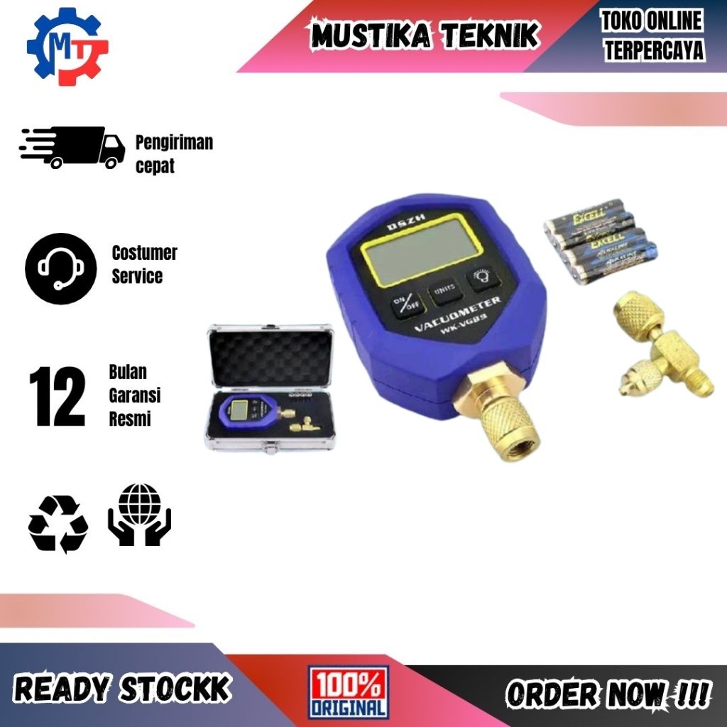 WK-VG88 Digital Manifold Vacuum Pressure Gauges Testing AC