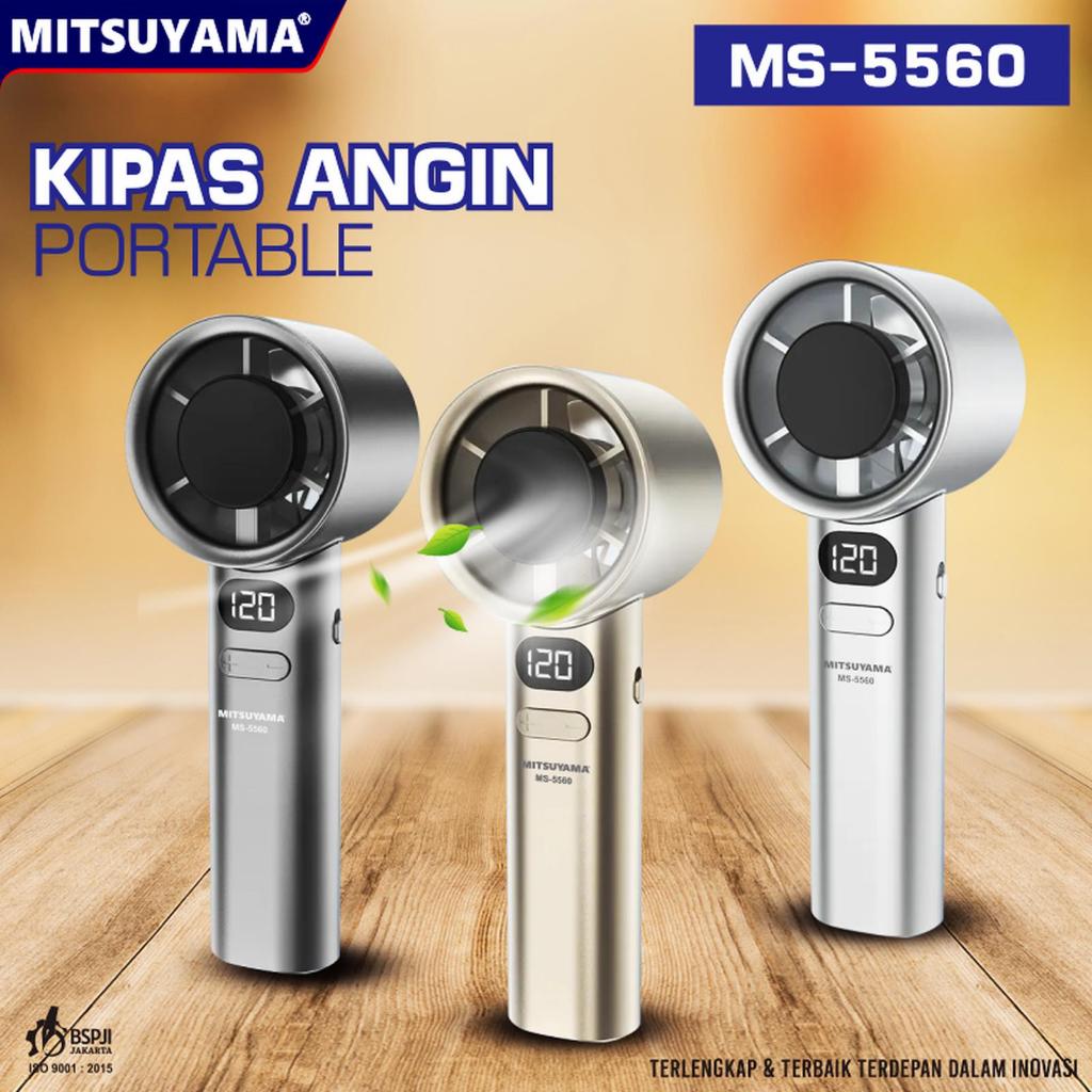SINARCAHAYA2024 - Mitsuyama Kipas Angin Portable MS 5560 Layar Digital Baterai Besar