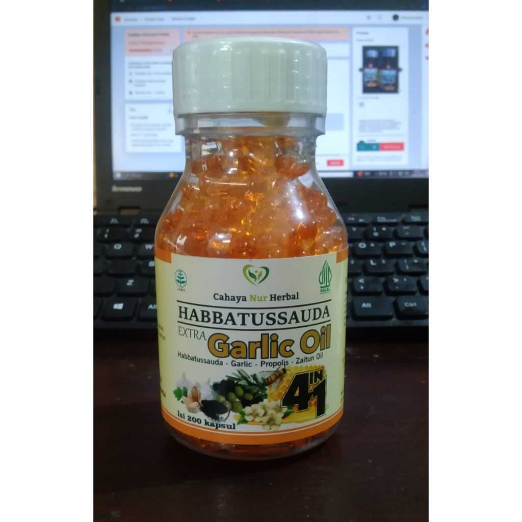 HABBATUSSAUDA EXTRA PROPOLIS TRIGONA PLUS GARLIC OIL ISI 200 KAPSUL HABBATUSSAUDA PROPOLIS TRIGONA M