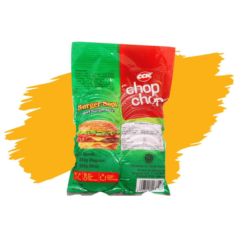 

Beef burger daging sapi mini CHOP CHOP 280gr