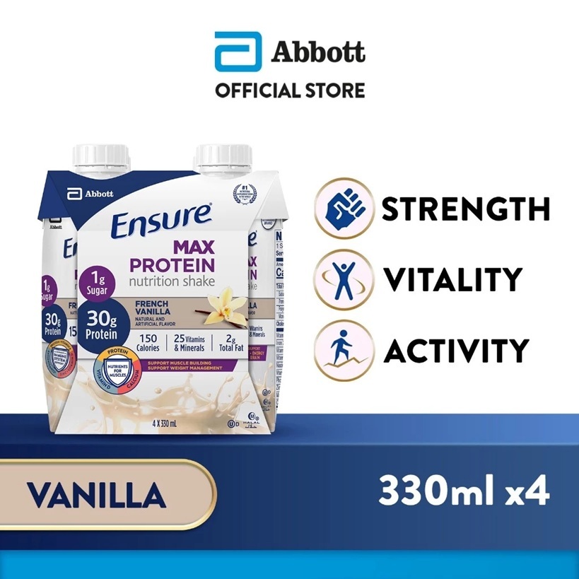 

Abbott Ensure Max Protein French Vanilla 4sX330ml