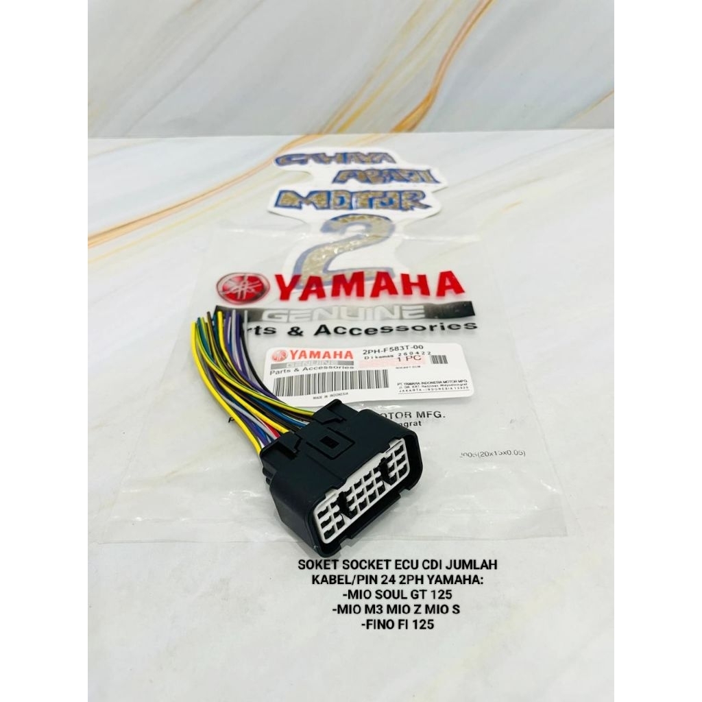 SOKET ECU ECCU CDI 2PH MIO M3 MIO SOUL GT 125 FINO FI 125 KABEL 24 ORIGINAL PRODUK