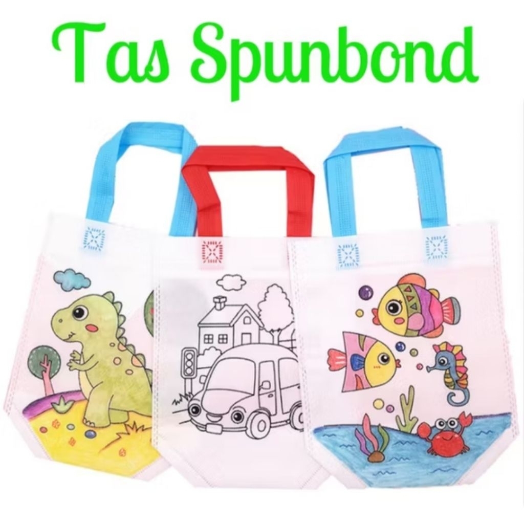 Mewarnai Tas Spunbond Anak Edukasi Mainan Anak