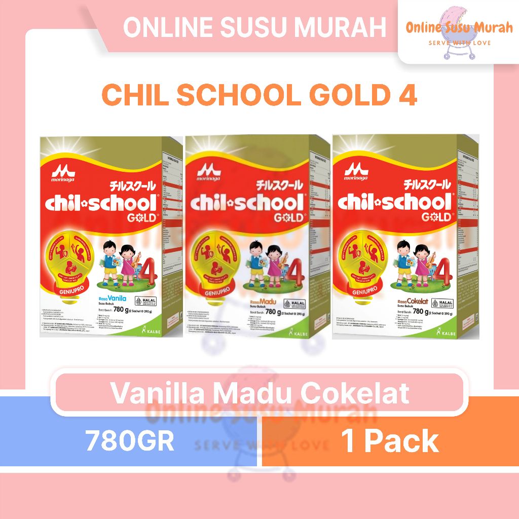 CHILSCHOOL GOLD POTONG TUTUP ATAS 780 GR VANILA COKLAT MADU REGULER 780GR CHIL SCHOOL PTMN