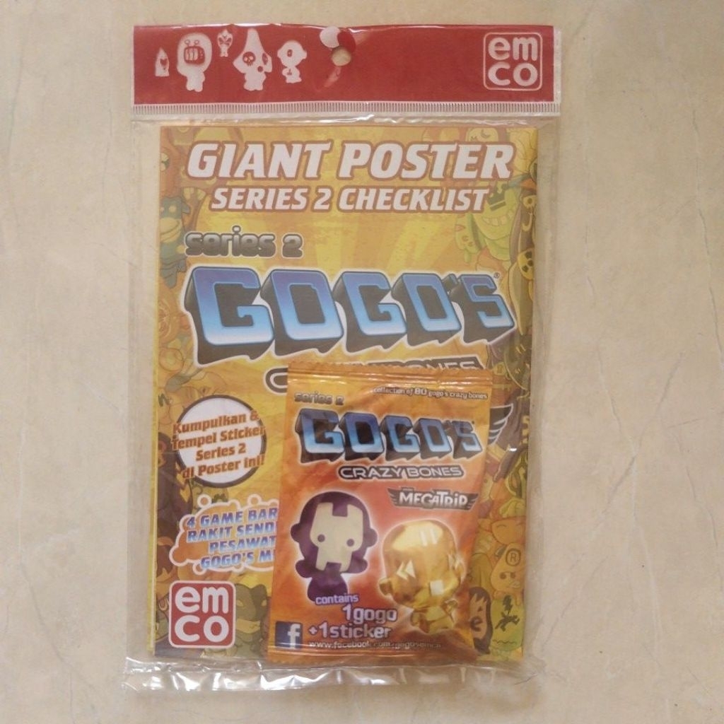 cool gogo's crazy bones figure sticker and giant poster
