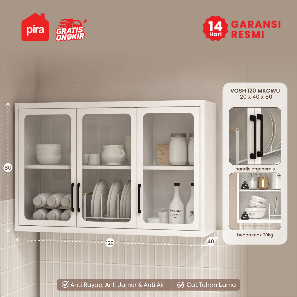 PIRA -  VOSH Kitchen Set / Rak Dapur Besi / Lemari Dapur Besi / Rak Dapur