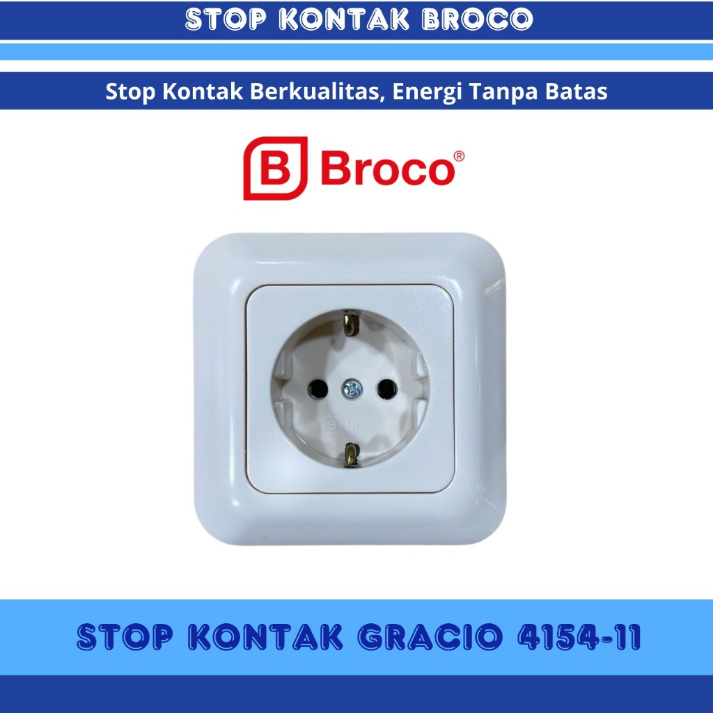 Stop Kontak Broco Gracio 4154-11 | Stop Kontak Dinding Listrik Berkualitas