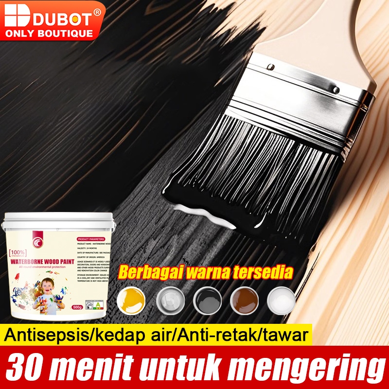 DUBOT cat kayu 1 kg cat kayu pintu dan jendela mengkilap Antisepsiskedap airAnti-retaktawar