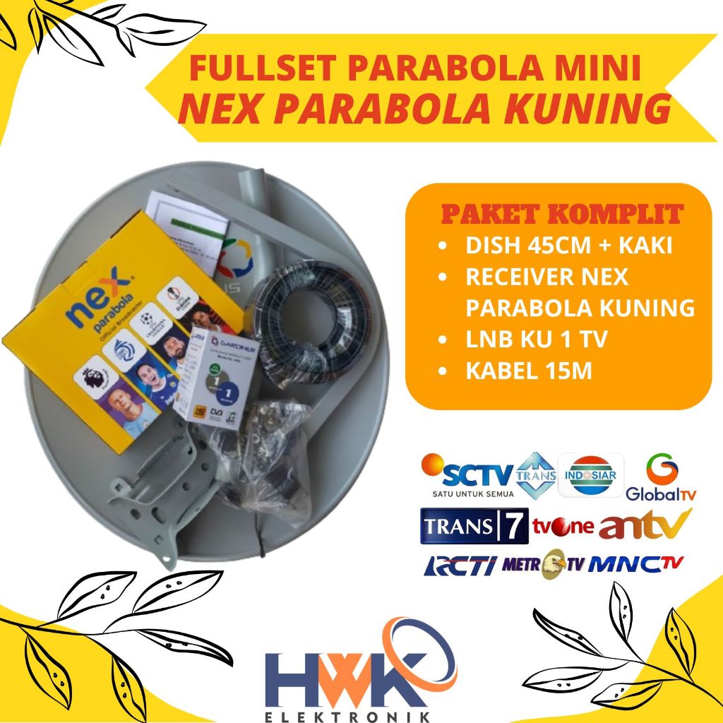 PAKET KOMPLIT NEX PARABOLA KUNING SIAP TONTON MNC GRUP BONUS 1TAHUN