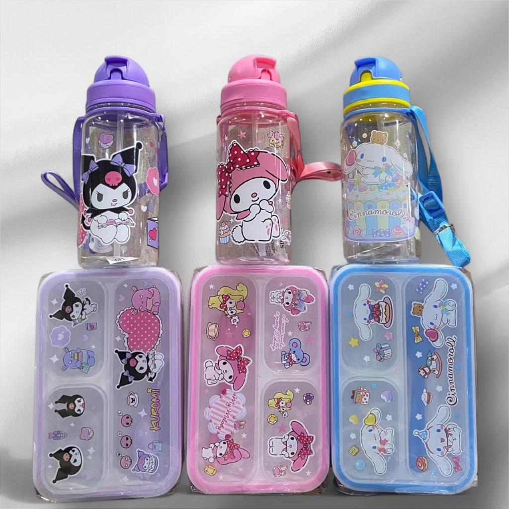 Lunch Box/Kotak Makan Set Bekal Anak Yoye Karakter Animals BPA FREE 3675/2368/2361