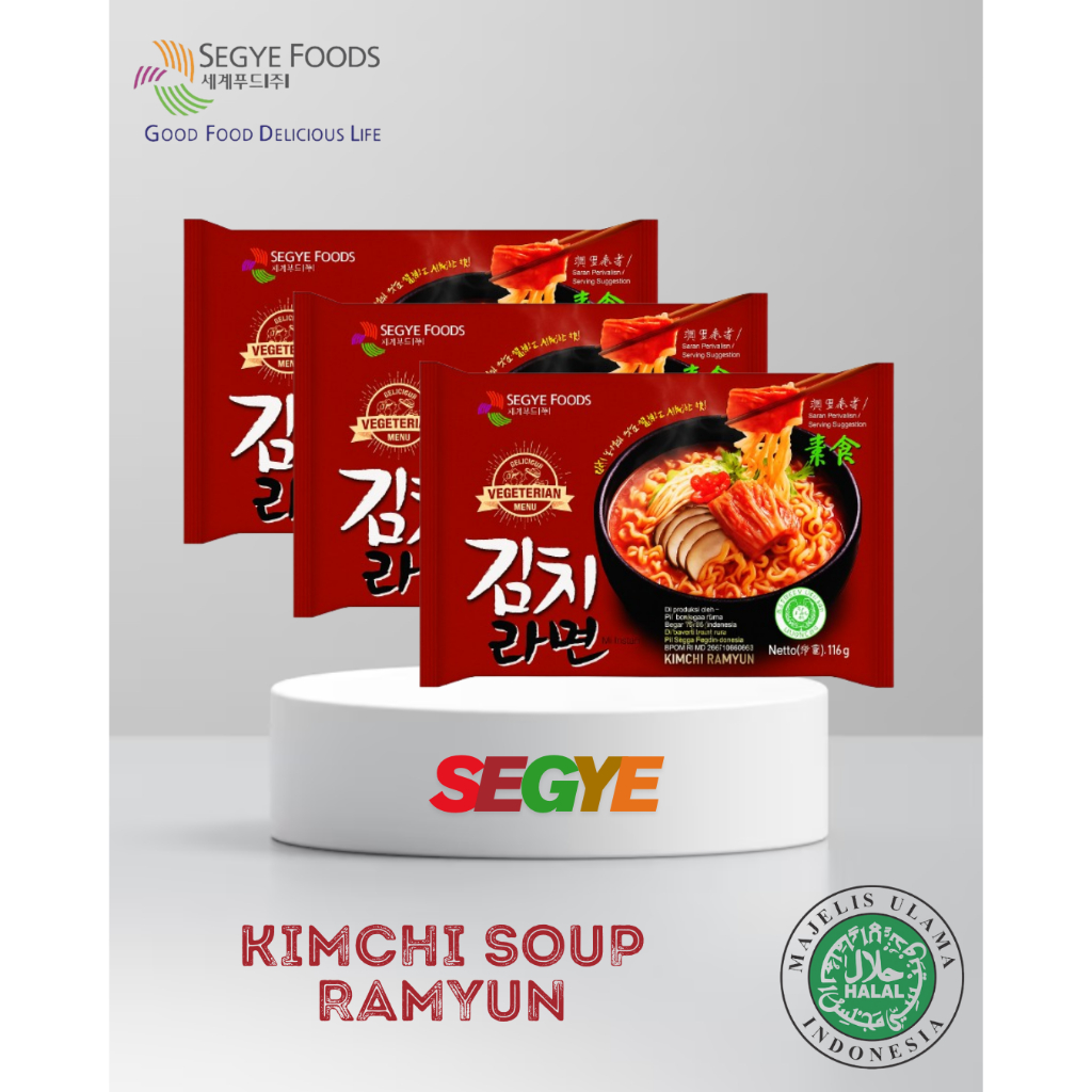 

Mie Segye Kimchi Soup Ramyun (3 Pcs) Korean Noodle