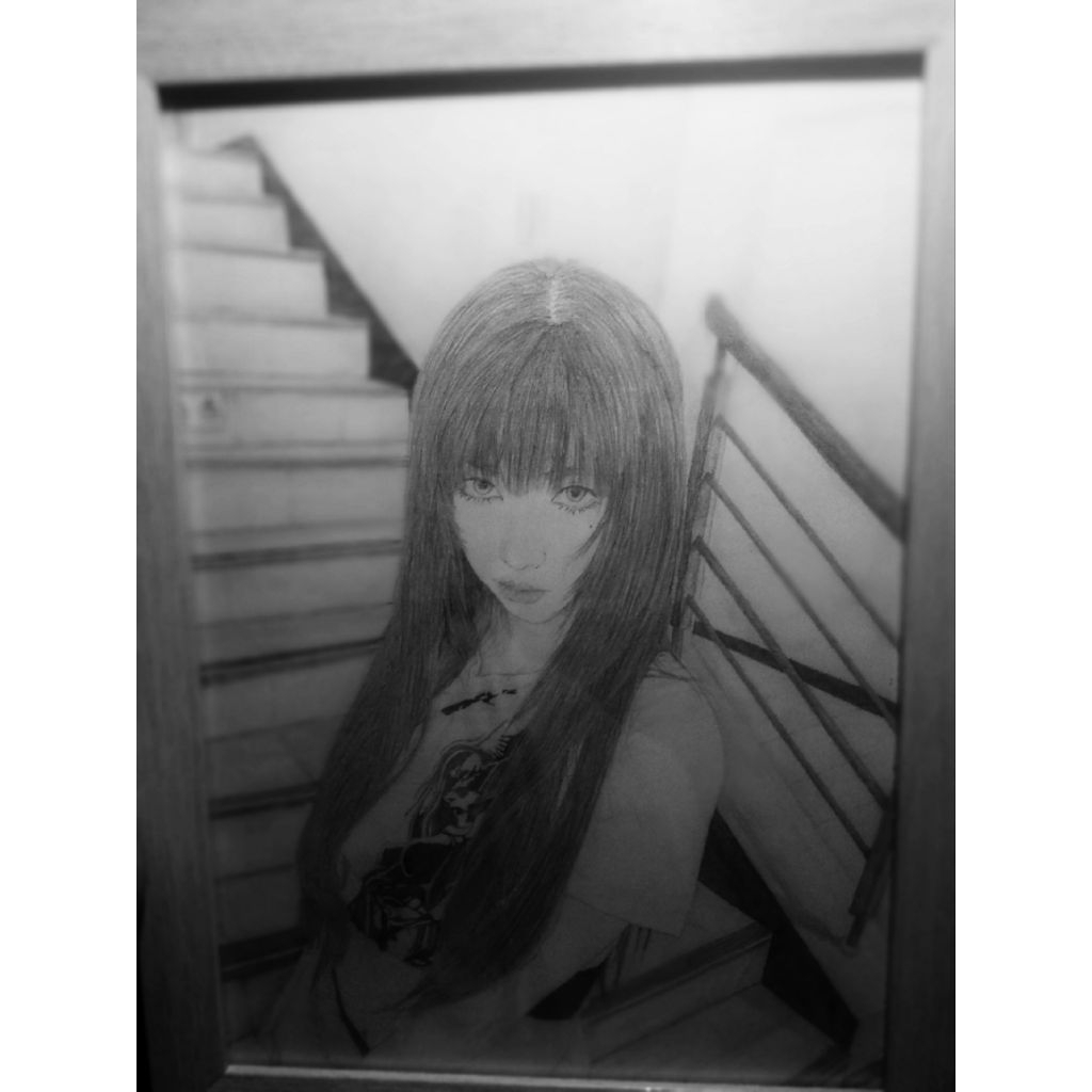 

Karina AESPA - sketch A4 + Bingkai