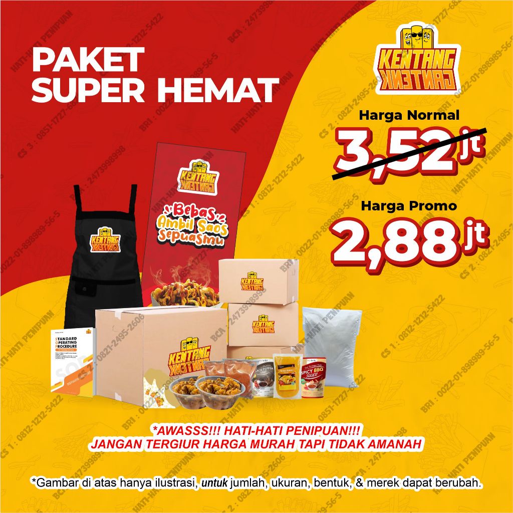 

Paket Usaha Makanan French Fries - Paket Super Hemat