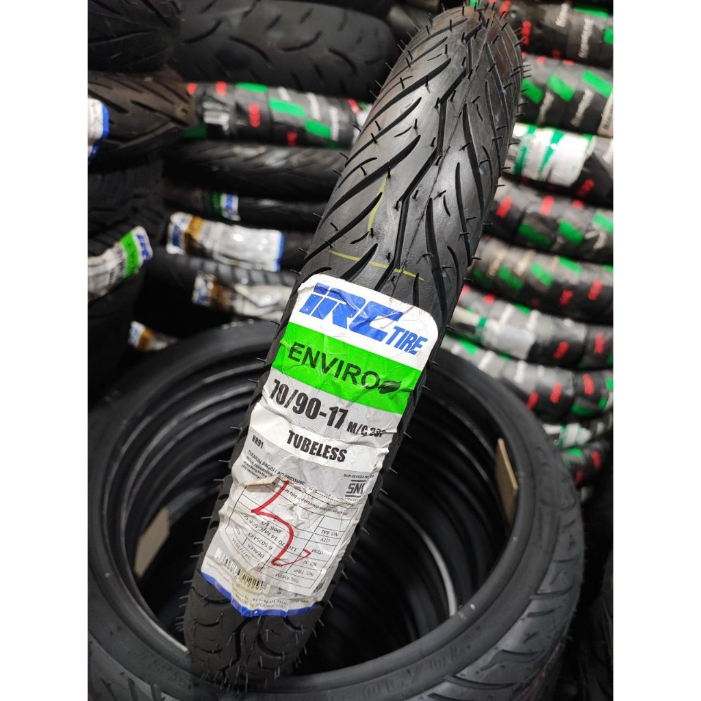 (BAYAR DITEMPAT) BAN IRC 70/90-17 ENVIRO TUBELESS Ban Motor REVO, SUPRA, JUPITER, SUPER CUB C 125, R