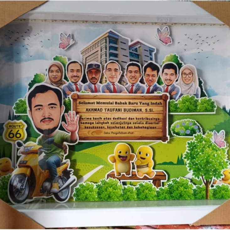 Kado Perpisahan, Hadiah Ulang tahun || ZANNA || Custom POP UP 3D Frame 12R (Ukuran Besar)