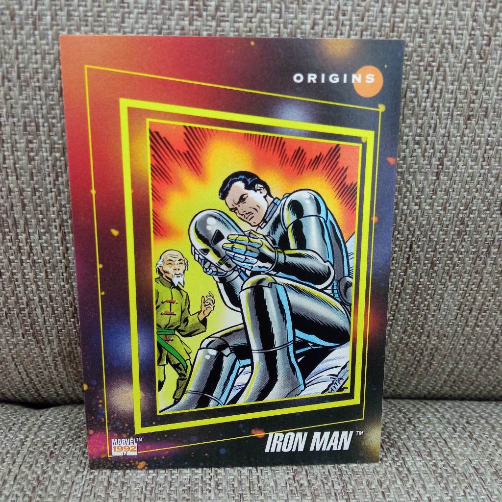 Kartu MARVEL 1992 ORIGINS IRON MAN Trading MARVEL Card