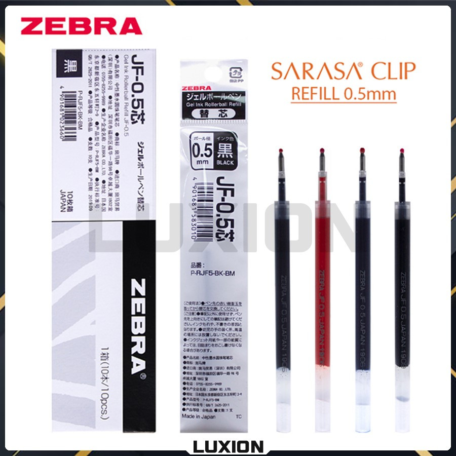 

[LUXION] ZEBRA Refill Sarasa Clip 0,5 JF-0.5 Cocok Untuk Tipe Pulpen Sarasa Clip JJ15
