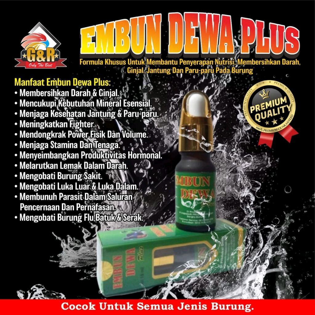 Embun dewa plus produk kibasari kibasari F1 F2 evolution banyak manfaatnya untuk burung kicau