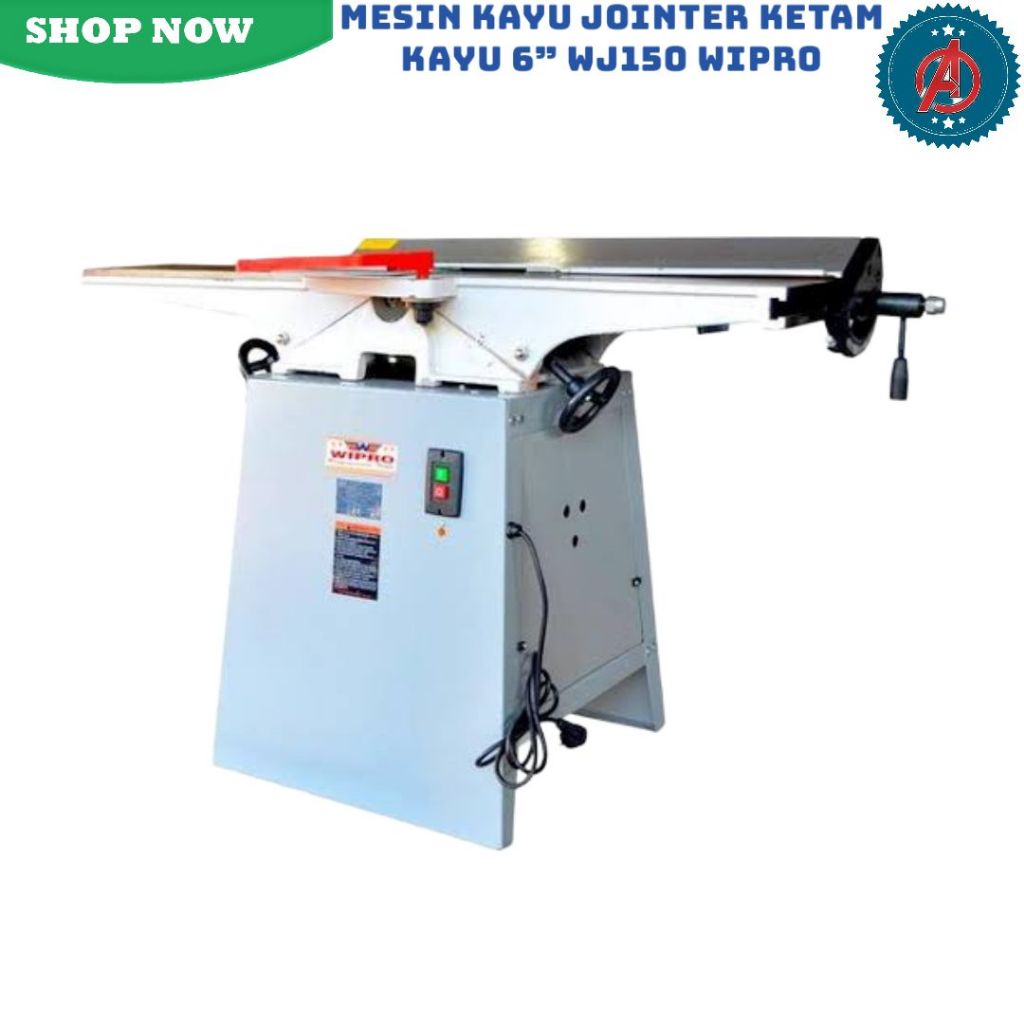 Mesin KaNu Jointer Ketam KaNu 6" WJ 150 Wipro / Mesin Wood Jointer 6" Perata Serut Lurus Siku KaNu W