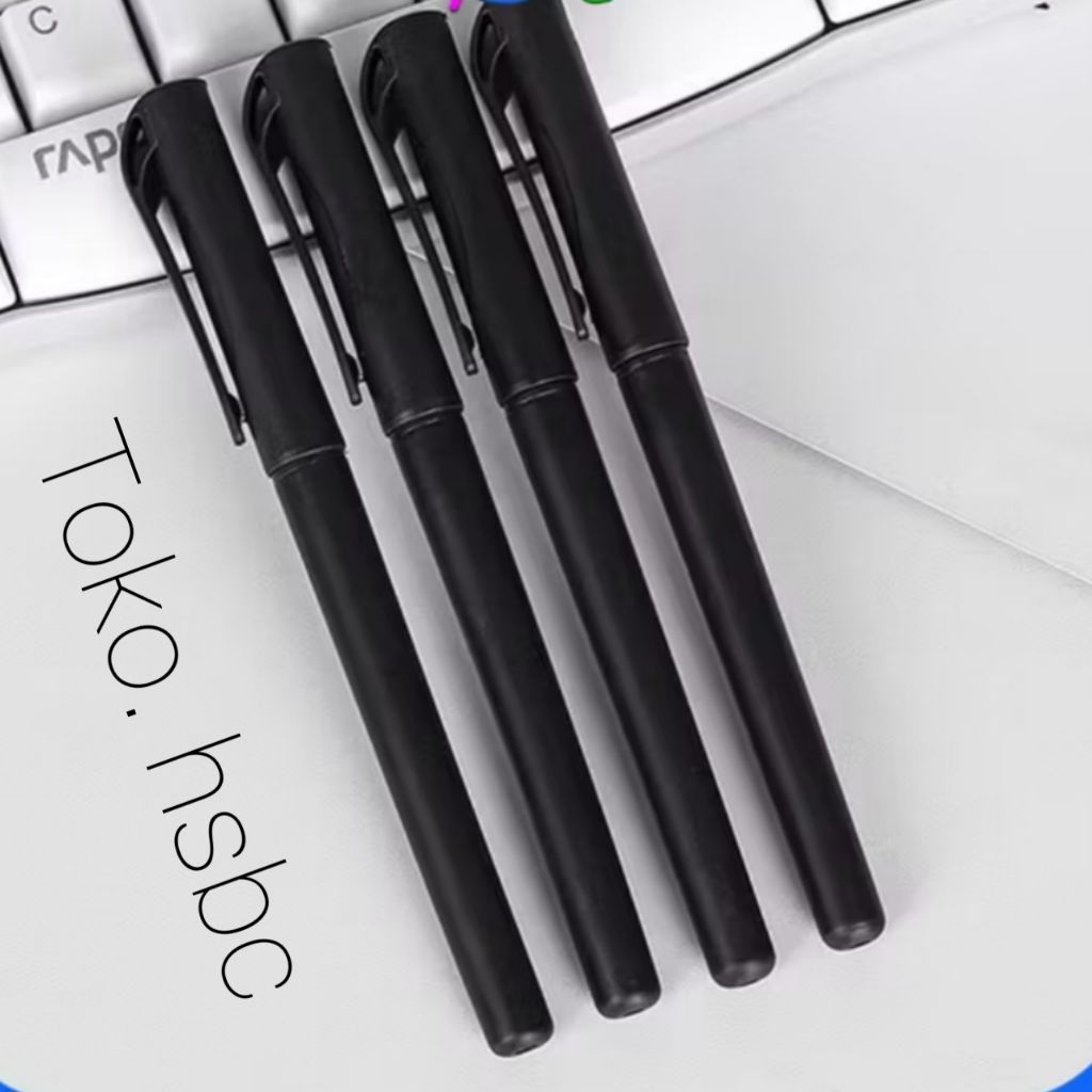 

5 pcs Pulpen Hitam 0.7mm Motif Polos Tinta Hitam Simple|Pena Alat Tulis Kantor Sekolah dll
