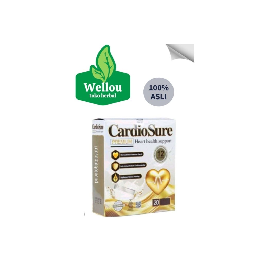 

Cardiosure Premium Original Susu Herbal Stabilkan Tekanan Darah & Detoks Tubuh BPOM Halal 1 BOX 12 Sachet untuk Kesehatan Jantung Kolesterol Asam Urat