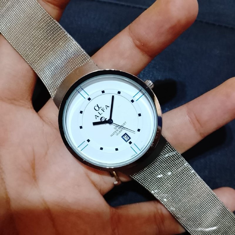 Jam Tangan Pria / Cowok Original Alfa (40mm) Tanggal Aktif AL-0034 Fesyen Korean Watch Sale Promo