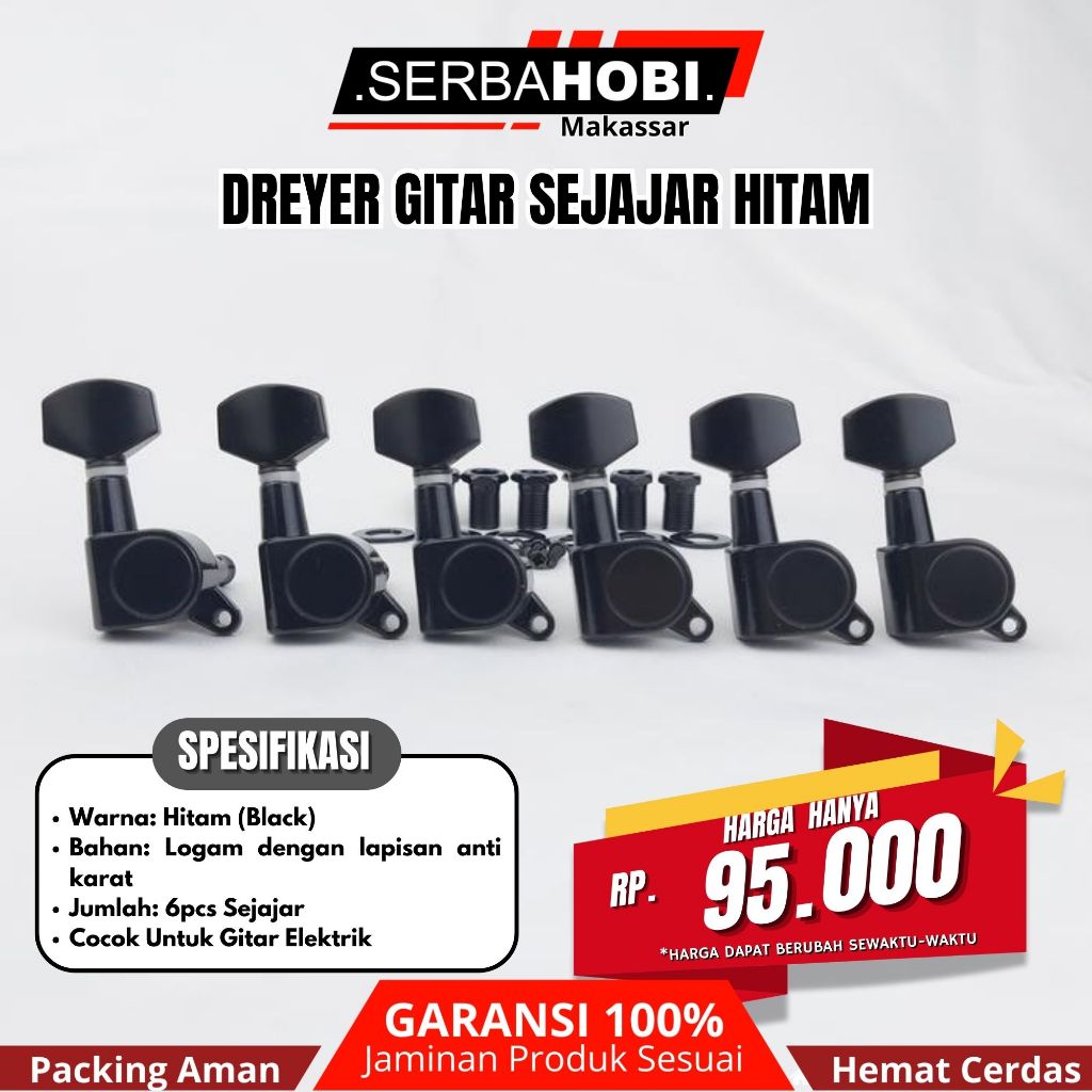 Satu Set Dryer Gitar Elektrik / Dryer Gitar Model Sejajar