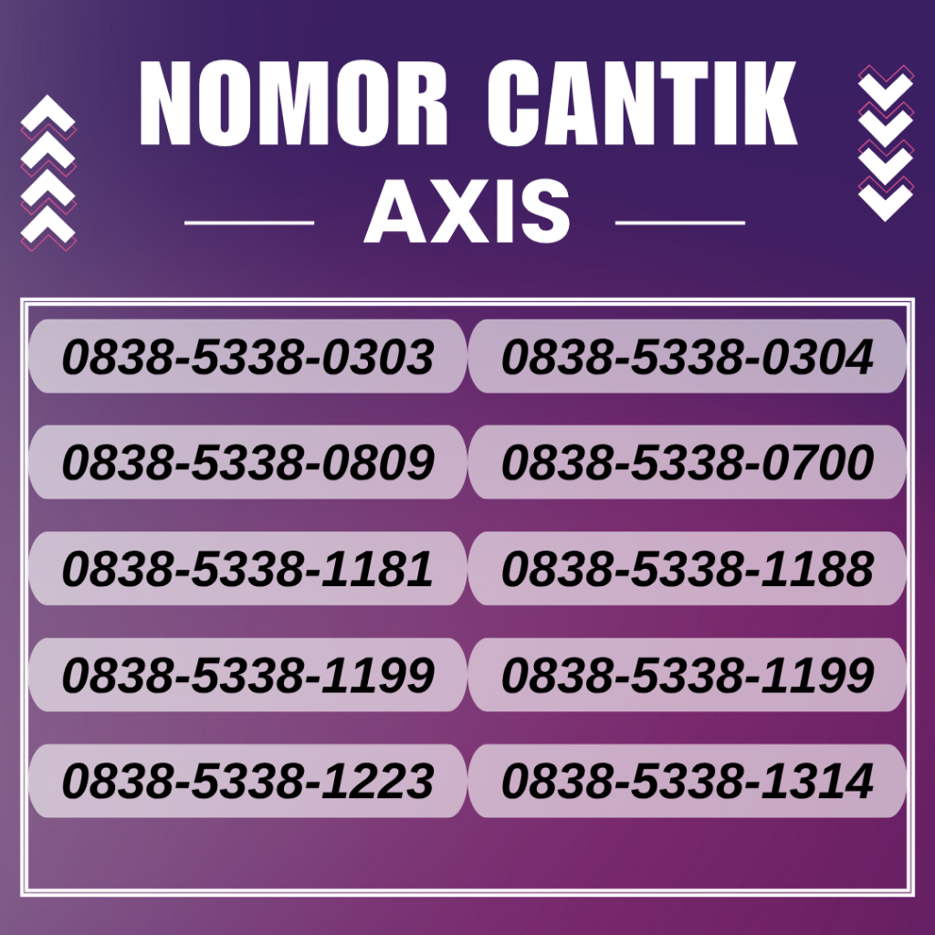 PROMO KARTU PERDANA AXIS CANTIK SPESIAL / NOMOR AXIS CANTIK TERLARIS TERMURAH / PERDANA AXIS CANTIK 