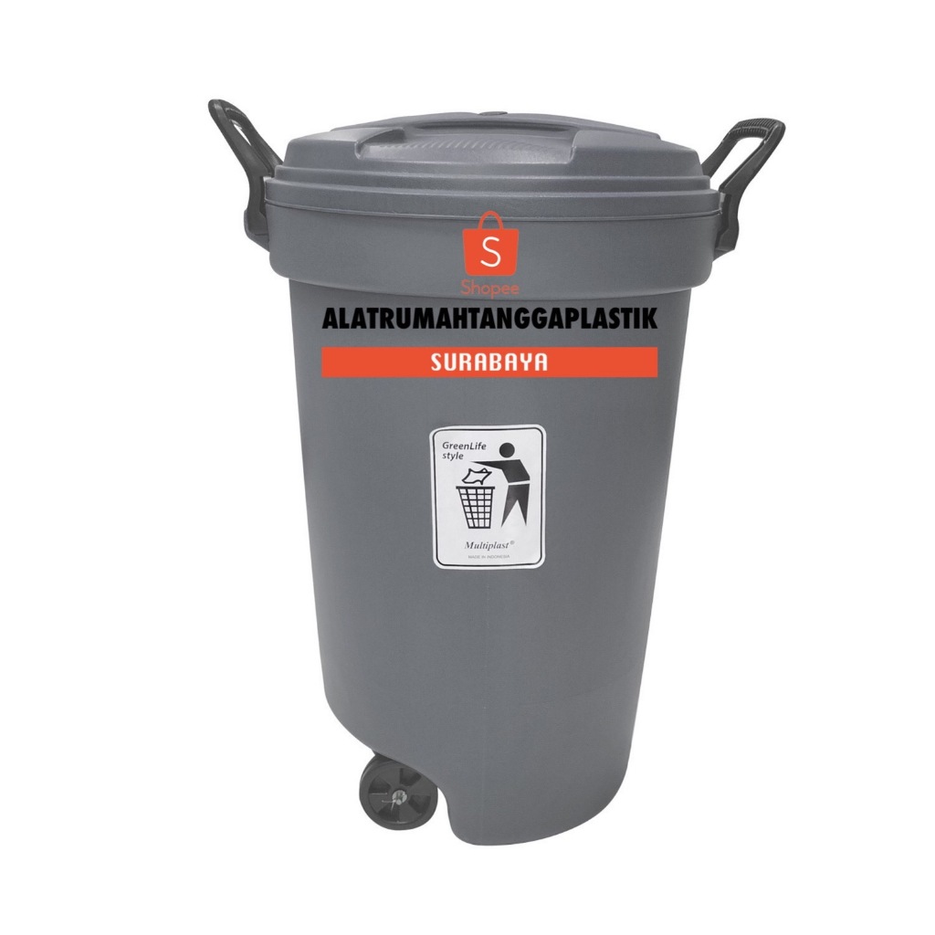 KHUSUS LUAR KOTA Tong Sampah Besar 120 Liter / Tempat Sampah 120 lt Roda / Tong Sampah Roda Plastik